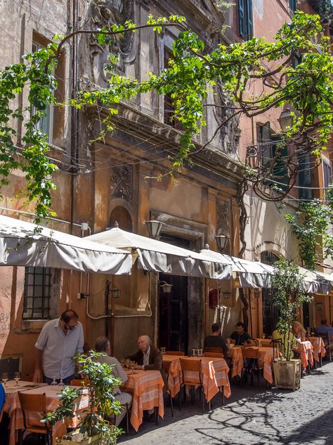 Ristorante La Canonica, Trastevere, Rome | Bob Radlinski | Flickr Land Scapes, Rome Streets, Rome Apartment, Trastevere Rome, Small Cafe, Italy Holidays, Italy Aesthetic, Outdoor Restaurant, Rome Travel