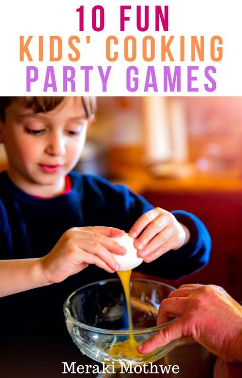 Hosting a kids master chef party? These are the best cooking themed birthday party games every kid will love! From eating contests to cupcake decorating, our list of 10 is sure to have a game for kids of all ages. #partygames #bithdaysparty #kidsparty #forkids #cookingforkids #cookinggames #cookingparty Kids Cooking Party, Cooking Games For Kids, Chef Party, Kids Cookbook, Party Cooking, Kid Cupcakes, Best Cookbooks, Baking Party, Kids Party Food