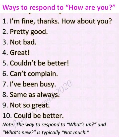 Answer To How Are You, How Are You Synonyms, How To Say How Are You, How Are You Doing Reply, How To Respond To Wyd, How To Respond To How Are You, How Are You, How Are You Images, Overused Words