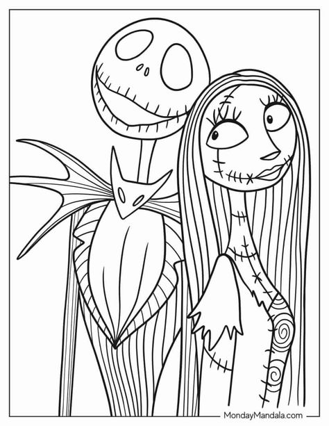 Nightmare Before Christmas Drawings, Sally Nightmare, Sally Nightmare Before Christmas, Rainbow Canvas, Halloween Coloring Book, Christmas Coloring, Halloween Coloring Pages, Disney Coloring Pages, Jack And Sally