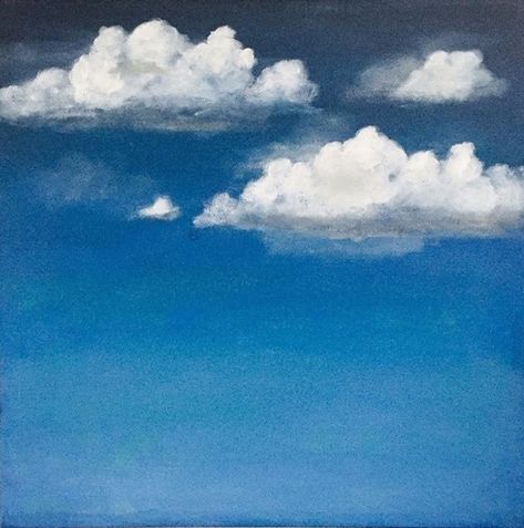 This painting reflects my childhood looking up in the sky while laying on the grass during the summer days. Cloud Painting Acrylic, Painted Wildflowers, Summer Skies, Sky Art Painting, Artfully Walls, Sky Artwork, Small Canvas Paintings, Cloud Art, Ocean Scenes