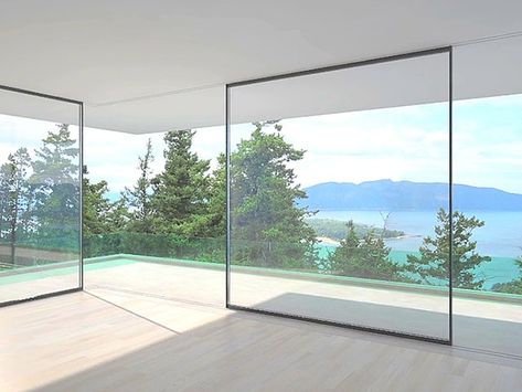 https://architizer.com/brands/vitrocsa/products/turntable-corner Corner Window, Glass Walls, Empty Room, Sliding Windows, Window View, Window Frames, Sliding Glass Door, Glass House, 인테리어 디자인