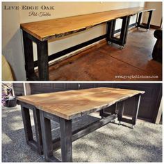 Bar Table Diy, Home Bar Table, Pub Table Sets, Table Haute, Grey Table, Pub Table, Table Plans, Retail Furniture, Diy Table