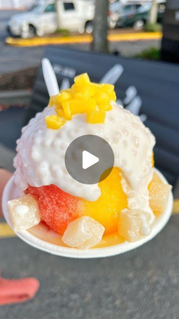 MAKENA | SEATTLE FOOD BLOGGER on Instagram: "🌺HAWAIIAN SHAVE ICE🌺

The sun is out which means you need to cool down with some fresh shave ice! 🍧 My favorite spot to get it is at @mikesshaveice. 

⏰ They pop-up at a few locations a week & you can catch them at certain markets & events in the Seattle area! I’d follow them on IG so you can find where they’re at! 

🍧 My favorite shave ices I’ve gotten were the strawberry lilikoi and the strawberry mango with sago 😍😍 Also, order a scoop of ice cream as an add-on. It’s a total game changer. 

💰 Each shave ice is $9 + Tax

👉🏻 FOLLOW ME & SEND THIS VIDEO TO YOUR BESTIES ✨✨✨

#hawaiianshaveice #hawaiianshavedice #mikesshaveice #mikesshavedice #Seattlefoodblogger #seattlegrub #seattlefood #seattleeats #onogrindz #bestfoodseattle #seattleres Shaved Ice Aesthetic, Shaved Ice Ideas, Mukbang Recipes, Hawaiian Shaved Ice, Scoop Of Ice Cream, Seattle Food, Seattle Restaurants, Shave Ice, Hawaiian Food