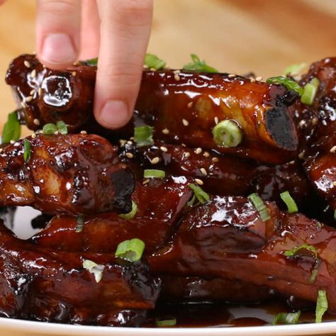 Slow Cooker Ribs Recipe by Tasty Teriyaki Sauce For Ribs, Chinese Beef Ribs, Sticky Bbq Ribs, Chinese Sticky Ribs, Deep Fried Spare Ribs Recipe, Chinese Sticky Ribs Recipe, Asian Spare Ribs Recipe, Chinese Ribs Recipe, Fried Sticky Ribs