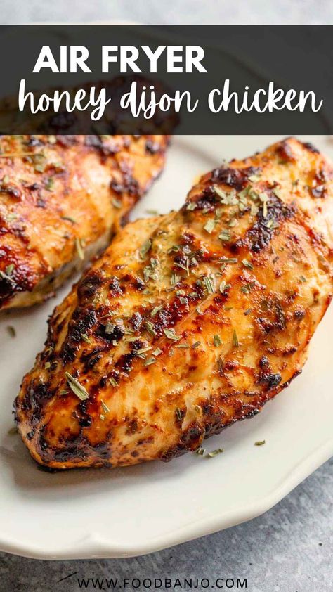 air fryer honey dijon chicken Honey Dijon Chicken, Air Fryer Recipes Chicken Breast, New Air Fryer Recipes, Dijon Chicken, Air Fried Food, Air Fryer Oven Recipes, Honey Dijon, Air Fry Recipes, Air Fried Chicken