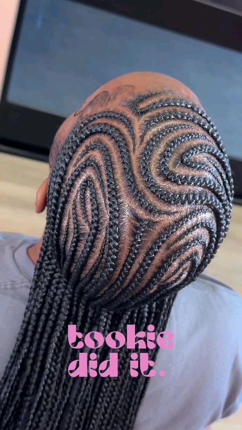 Colorful Cornrows Braids, Patterned Cornrows, Push Back Braids, Push Back Hairstyles, Push Back Cornrows, Triangular Braids, Cornrows Hairstyles For Black Women, Cornrow Patterns, All Back Cornrows Hairstyles