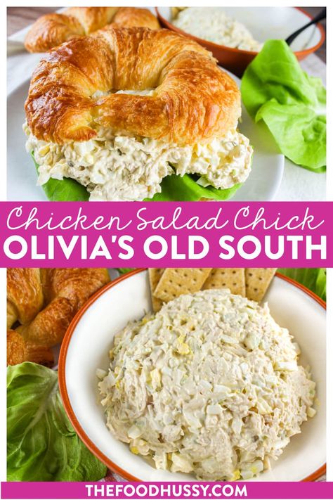 Chicken Salad Chick Olivia Old South, Chicken Salad Chick Recipe Copycat, South Aesthetic, Chicken Salad Chick Recipe, Croissants Breakfast, Chicken Egg Salad, Chicken Salad Chick, Homemade Chicken Salads, Chicke Recipes