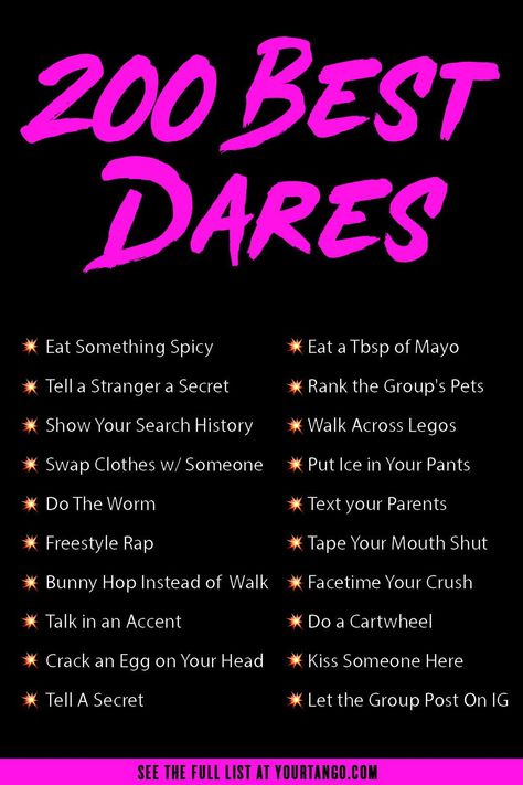 Try out these good truth or dare questions over text or in person with your best friends. True Or Dare Questions, Best Dares, Extreme Dares, Dare Ideas, Funny Truth Or Dare, Funny Dares, Fun Dares, Truth Or Truth Questions, Truth Or Dare Games