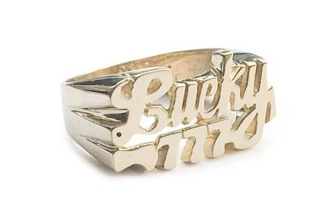 A perfect addition to your favorite stack - our signature nameplate rings are a quirky spin on an old school favorite. Guacamole? Winetime? Sweatpants? Whatever your passion... we GET you.Hand-carved unisex rings are available in sizes 5-13 - please contact us directly for any additional sizing needs.These items are handmade! Please allow 5-10 business days for rings to be sized and shipped. Rush shipping is available upon checkout. Aries Ring, Nameplate Ring, Unisex Rings, Ring Upgrade, Holographic Bag, Witch Rings, Jewelry Girl, Wishlist 2024, Y2k Jewelry