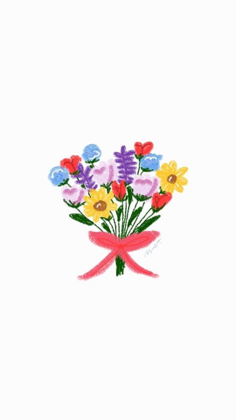 Assorted flower bouquet drawing art Bouquet Of Flowers Drawing, Friend Letters, Cute Flower Drawing, Wedding Illustration Card, Flower Bouquet Drawing, Tulip Drawing, Flower Boquet, Esthetician Marketing, Yarn Painting