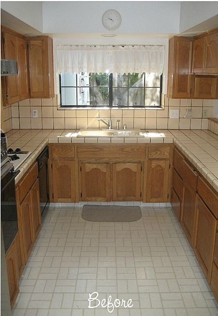 Before and After: 1980's Kitchen Makeover » Curbly | DIY Design Community Diy Galley Kitchen Makeover, 1990s Kitchen Remodel Before After, Rustic Galley Kitchen Ideas, 1980 Kitchen, 80s Kitchen Remodel, 1970 Kitchen, 1980s Kitchen, Building Kitchen, 80s Kitchen