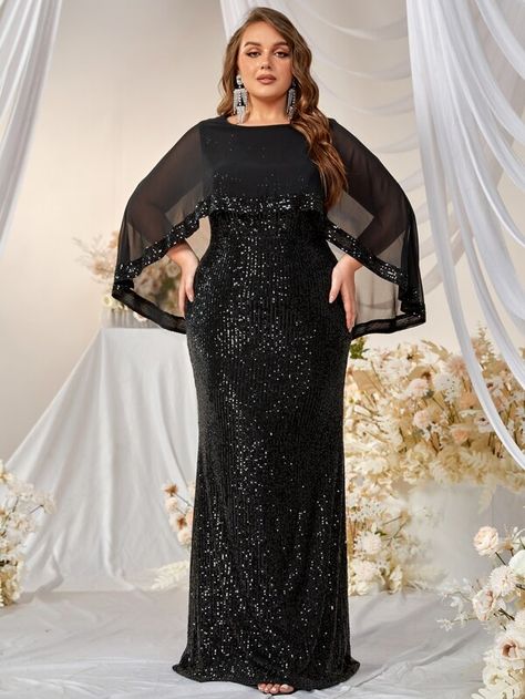 Evening Gown Mermaid, Plus Prom Dresses, Mermaid Cocktail, Sleeve Formal Dress, Gown Mermaid, Formal Dresses With Sleeves, Evening Dresses Plus Size, Dress Stores Online, Vestidos Prom