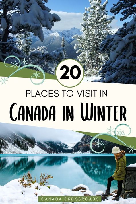 Expert picks for best places to visit in Canada in winter. Epic destinations for winter city breaks, skiing & other activities, festivities Canada Travel Winter, Canada In Winter, Winter In Canada, Places To Visit In Canada, Travelling Usa, Europe Cities, Winter Canada, Winter City Break, Banff Lake