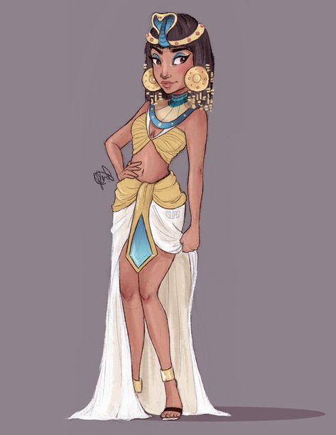 Cleopatra by itslopez on DeviantArt Ancient Egyptian Women, Egyptian Drawings, Egyptian Clothing, Egyptian Fashion, Egyptian Beauty, Egypt Art, Egyptian Goddess, Amazing Drawings, Egyptian Art