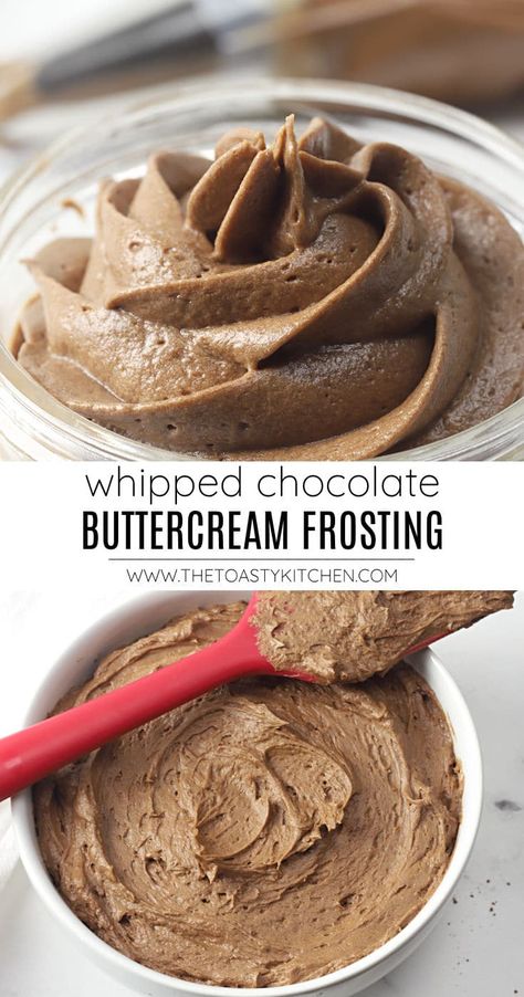 Whipped Chocolate Buttercream Frosting, Whipped Chocolate Buttercream, Best Chocolate Buttercream Frosting, Chocolate Buttercream Frosting Recipe, Chocolate Buttercream Recipe, Homemade Chocolate Frosting, Frosting Recipes Easy, Chocolate Frosting Recipes, Homemade Frosting