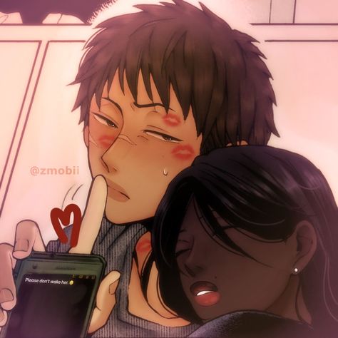 Cute Matching Pfps Black Couple, Poc Couple Matching Pfp, Aesthetic Cartoon Couple Wallpaper, Black Cartoon Matching Pfp, Ambw Couples Art Anime, Matching Poc Pfps Couple, Interacial Couples Art Anime, Anime Interracial Couples, Matching Pfp Couple Black And Mexican