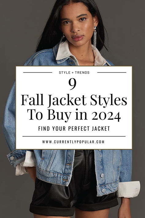 Stay ahead of the trends with our top picks for fall jackets in 2024. From stylish leather motos to cozy quilted options, these jackets will keep you warm and fashionable. Discover which styles are a must-have for your autumn wardrobe. Chic Jackets For Women, Jacket Trends 2024 Fall, Jacket Trends 2024, Fall 2024 Jacket Trends, Leather Jacket Outfit 2024, 2024 Jacket Trends, Fall Jackets 2024, Autumn 2024 Fashion Trends, Trendy Fall Jackets