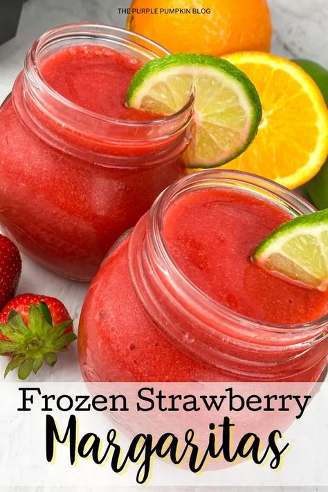 Strawberry Margaritas Frozen, Making Margaritas At Home, Frozen Margarita Recipes, Frozen Strawberry Margarita Recipe, Blended Margarita Recipe, Fruity Summer Cocktails, Strawberry Drink Recipes, Tequila And Lemonade, Tequila Drinks Recipes