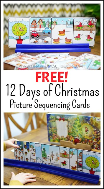 FREE Twelve Days of Christmas Picture Sequencing | The Pinay Homeschooler Picture Sequencing, Christmas Learning Activities, Christmas Learning, Preschool Christmas Activities, Sequencing Pictures, Poetry Fashion, Christmas Preschool, Christmas Card Pictures, Sequencing Cards