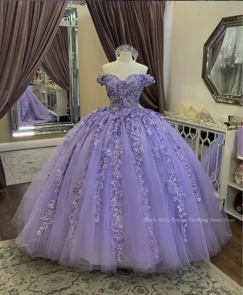 Lilac Purple Quinceanera Dresses 2024 Strapless Poncho 3D Floral Applique Boning Corset Lace trim vestido de 15 quinceañera - AliExpress 320 Purple Cute Dress, Light Purple Quinceanera, Light Purple Quinceanera Dresses, Rapunzel Quinceanera, Purple Quince Dress, Lilac Quinceanera Dresses, Purple Quinceanera Theme, 15 Party Ideas Quinceanera, Robes Quinceanera