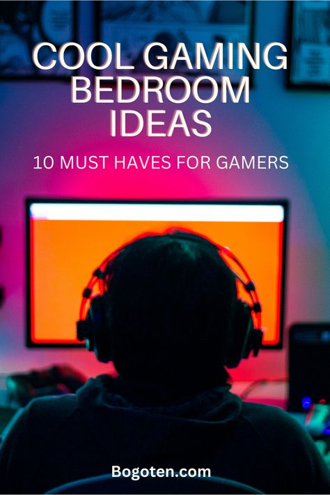 silhouette of a person playing video games with a headset on in front of a monitor Gaming Room Small Space, Playstation Room Ideas, Video Game Room Ideas For Adults, Gaming Area In Bedroom, Tv Game Room Ideas, Bed Placement Small Room, Xbox Setup Bedroom, Gaming Rooms Ideas, Bedroom Ideas For Gamers