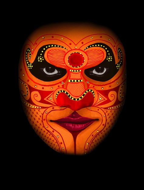 CRABCAKE: theyyam... :) Pencil Sketches Of Faces, Kathakali Face, Nyc Murals, Face Painting Images, Human Painting, Gold Art Painting, Mask Painting, Kerala Mural Painting, Pintura Facial