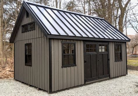 Shed Colors Ideas Paint, Shed Exterior Ideas, Craftsman Sheds, Outdoor Storage Buildings, Sheds Ideas Backyard, Farmhouse Sheds, 8x12 Shed Plans, Shed Design Plans, Cedar Shed