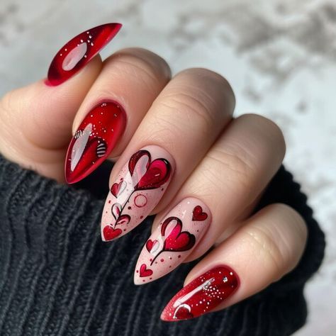 Photo valentines day nail art photos wit... | Premium Photo #Freepik #photo Valentinstag Nails, Photo Valentines, Valentines Day Nail Art, Valentines Day Nail, Lizzie Hearts, Nail Art Photos, Negative Space Nails, Queen Nails, Valentine Nail Art