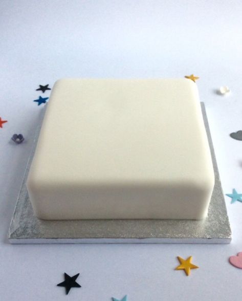 image Happy Birthday Cake Photo, Square Wedding Cakes, White Cake Recipe, Ice Cake, Square Cake, Cake Images, White Square, White Cake, Happy Birthday Cakes