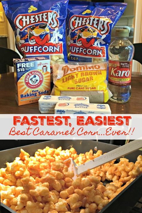 Puff Caramel Corn Recipe Archives - Sweet Little Bluebird Munchie Snacks, Best Caramel Corn, Puffed Corn Recipes, Caramel Corn Easy, Caramel Puff Corn, Raffaello Dessert, Puff Corn, Carmel Popcorn, Caramel Corn Recipe