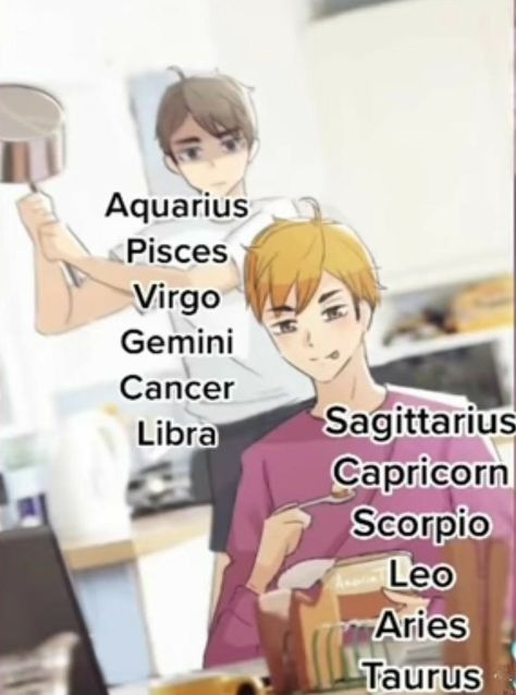 Anime Zodiac Signs, Zodiac Signs Pictures, Haikyuu Memes, Zodiac Characters, Zodiac Signs Chart, Zodiac Signs Months, Anime Zodiac, Different Zodiac Signs, Zodiac Signs Virgo