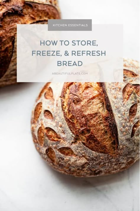 Freezing Bread, Bread At Home, Homemade Sourdough Bread, How To Store Bread, Artisan Bread Recipes, Sourdough Starter Recipe, Sourdough Baking, Starters Recipes, Sourdough Recipes