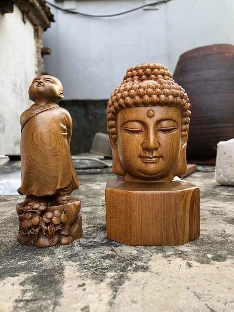 Excited to share the latest addition to my #etsy shop: Buddha Head Statue Made By Solid Green Cypress Wood, Handcrafted Shakyamuni Buddha Statue, Wooden Shakyamuni Buddhism Buddha Head Carved https://etsy.me/3PaUsz7 #brown #housewarming #passover #buddhastatue #handcra Wooden Buddha Statue, Meditating Buddha Statue, Wood Buddha, Simple Wood Carving, Buddha Decor, Buddha Face, Shakyamuni Buddha, 3d Art Drawing, Cypress Wood