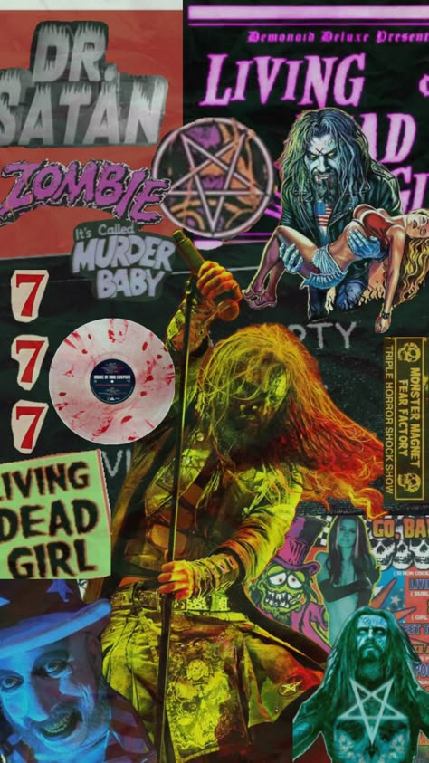 Rob zombie wallpaper Rob Zombie Wallpaper, Rob Zombie Aesthetic, Misfits Art, Punk Rock Wallpaper, Rob Zombie Art, Zombie Aesthetic, My Future Aesthetic, Zombie Wallpaper, Vampire Wedding