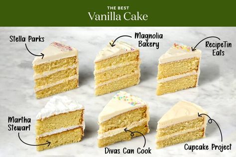 We Tried 6 Famous Homemade Vanilla Cakes, and the Winner Will Have Everyone Demanding Another Slice — Kitchn Best Vanilla Cake Recipe, Homemade Vanilla Cake, Easy Buttercream Frosting, Divas Can Cook, Vanilla Birthday Cake, Waffle Cookies, White Cakes, Recipetin Eats, Vanilla Cake Recipe