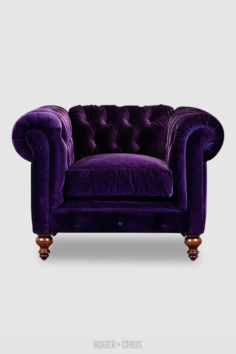 Purple Velvet Chair, Custom Sofas, Purple Furniture, Velvet Sofas, Small Sectional Sofa, Chesterfield Armchair, Purple Sofa, Smart Tiles, Plywood Furniture