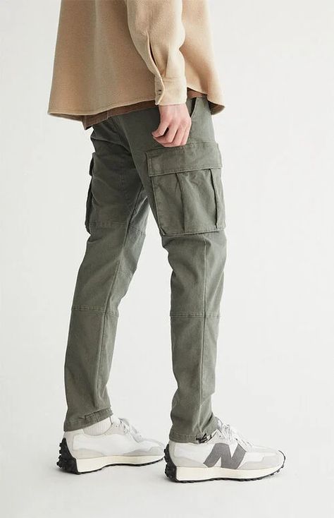 Utility Olive Slim Cargo Pants Slim Cargo Pants Men, Slim Fit Cargo Pants Men, Slim Cargo Pants, Cargo Pants Outfit Men, Slim Fit Cargo Pants, Pants Outfit Men, Dark Wear, Cargo Pants Outfit, Mens Casual Dress Outfits