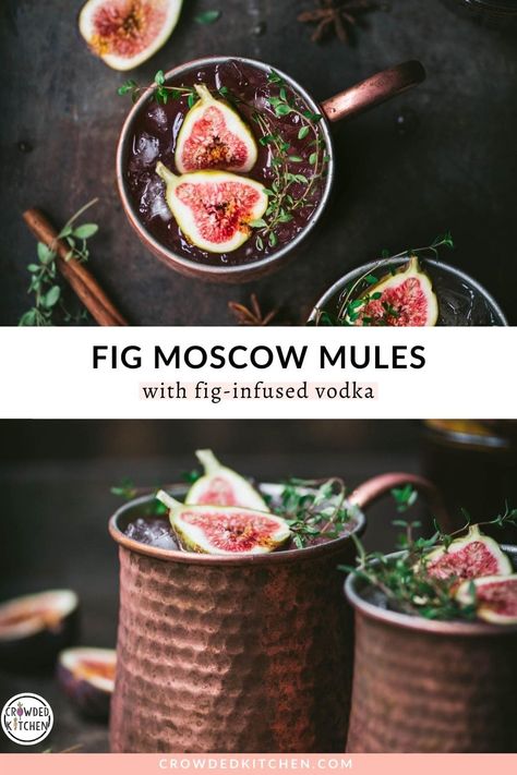 Fig Vodka, Cinnamon Simple Syrup, Pear Vodka, Crowded Kitchen, Apple Cider Cocktail, Moscow Mules, Craft Cocktail Recipe, Moscow Mule Recipe, Mule Cocktail