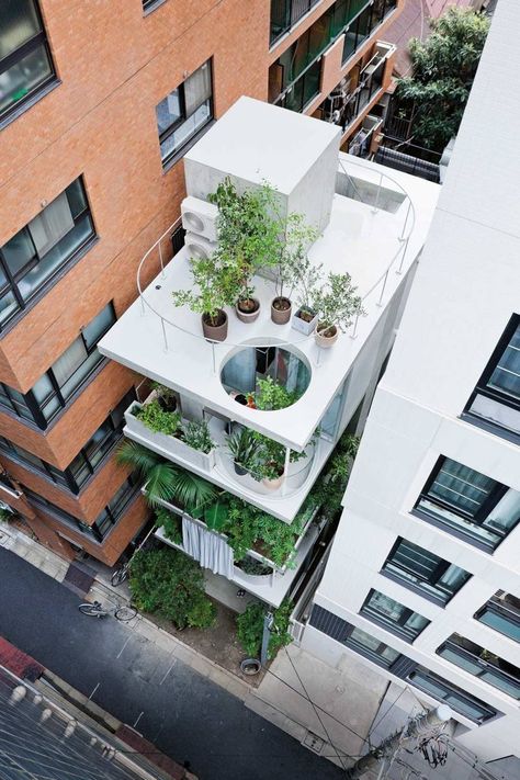 Garden and House, Tokyo |  Japan Residential Building Entrance, Green Architecture Concept, Green Building Architecture, Nakagin Capsule Tower, Atami, Japan Architecture, Architecture Concept Drawings, Green Architecture, Organic Architecture