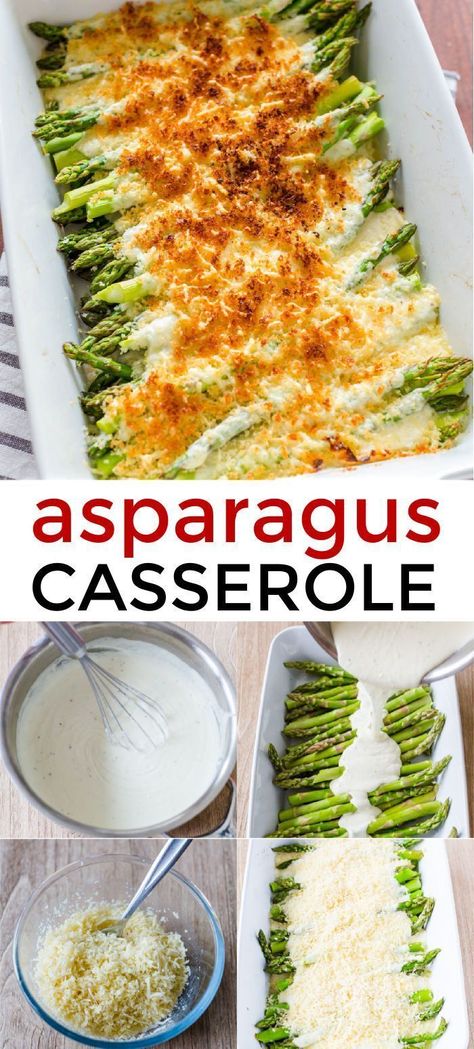 The easiest creamy, cheesy Asparagus Casserole! This is so impressive for company and it reheats really well. #asparaguscasserole #casserole #sidedish #asparagusrecipes #natashaskitchen Reuben Stromboli, Cheesy Asparagus Casserole, Cheesy Asparagus, Asparagus Casserole, Grilled Asparagus Recipes, Asparagus Recipes Baked, Veggie Casserole, Asparagus Recipes, Baked Asparagus