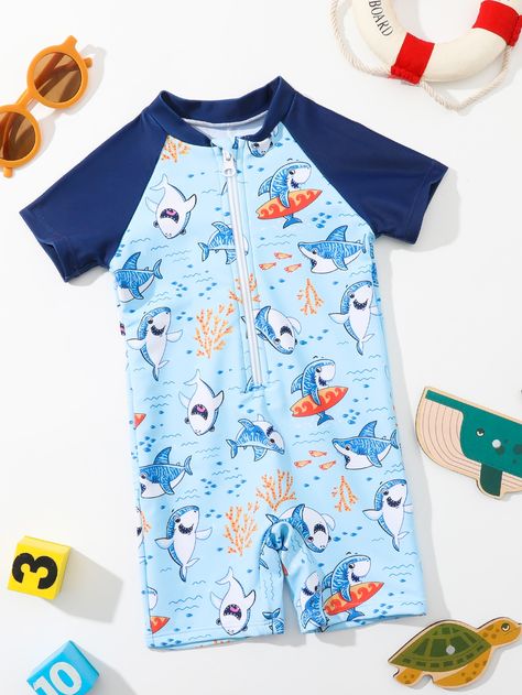 Boy Swimwear, Baby Boy Swimwear, Shark Print, Baby Swimwear, Boys Swimwear, Boys Swim, Kids Prints, Polyvore Outfits, Monokini