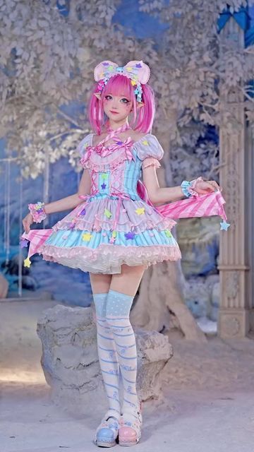 Fairy Kei Aesthetic, Unicorn Cosplay, Magical Girl Outfit, Candy Costumes, Unicorn Outfit, Bigo Live, Unicorn Girl, Princess Outfits, Kawaii Aesthetic