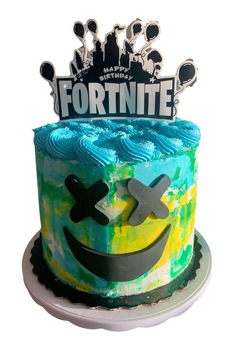 Gamer Cake Topper Fornite Inspired Cake Topper Perfect cake topper for boys or girls that love gaming! Measurements- 4.6 inches tall by 8 inches wide. This cake topper set would look great on your sheet cake, DIY cakes, or given to a professional baker. NOTE - Do not put the cake decorations in oven, intended for decoration only. Birthday Cakes For Boys Teenage, Double Digit Birthday Cake, Birthday Cake For 9 Year Boy, 8th Birthday Cakes For Boys, Fortnite Themed Birthday Party, Video Game Cakes For Boys, Gaming Cakes For Boys, Gamer Cake Ideas Boys, Fortnite Cake For Boys