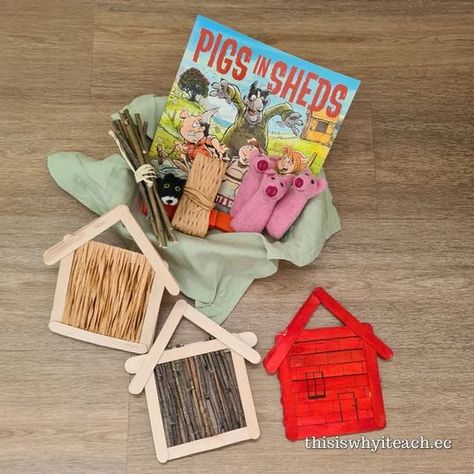 Preschool Stories With Props, Diy Story Sacks, Preschool Story Telling Basket, Story Sacks Ideas, Story Telling Basket, Story Telling Props Ideas, Story Sack Ideas Diy, Story Props Preschool, Story Bags Early Years