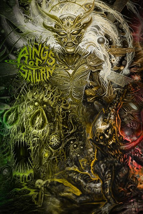 Rings of Saturn Rings Of Saturn Band, Horror Sleeve, Album Collage, Metal Posters Art, Metal Band Logos, Rings Of Saturn, Heavy Metal Art, Extreme Metal, Metal Albums