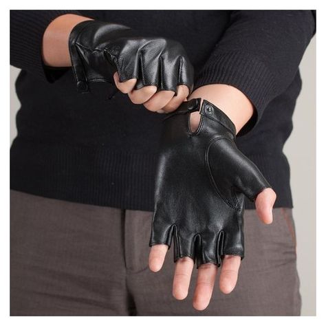 Black leather gloves ❤ liked on Polyvore featuring accessories, gloves, fingerless leather gloves, motorcycle mittens, fingerless mitten gloves, fingerless motorcycle gloves and fingerless mittens Fingerless Gloves Aesthetic, Gloves Aesthetic, Fingerless Leather Gloves, Remy Lebeau, Leather Fingerless Gloves, Leather Motorcycle Gloves, Sheepskin Gloves, Leather Driving Gloves, Uncanny X-men