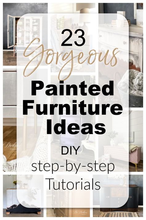 23 Gorgeous Painted Furniture Ideas (Before and After) Chalk Paint Ideas For Furniture, Painted Furniture Before And After, Painted Dressers Before And After, Painted Dresser Color Ideas, Dresser Paint Ideas, Unique Furniture Painting, Paint Dresser Diy, Diy Painted Furniture, Diy Furniture Painting