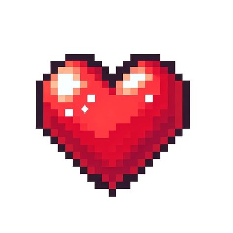 Pixel Heart Png, Heart Pixel Art, Heart Emote, Digital Heart, Photo Pixel, Melty Bead Designs, Pixel Png, Iphone Themes, Hearts Png