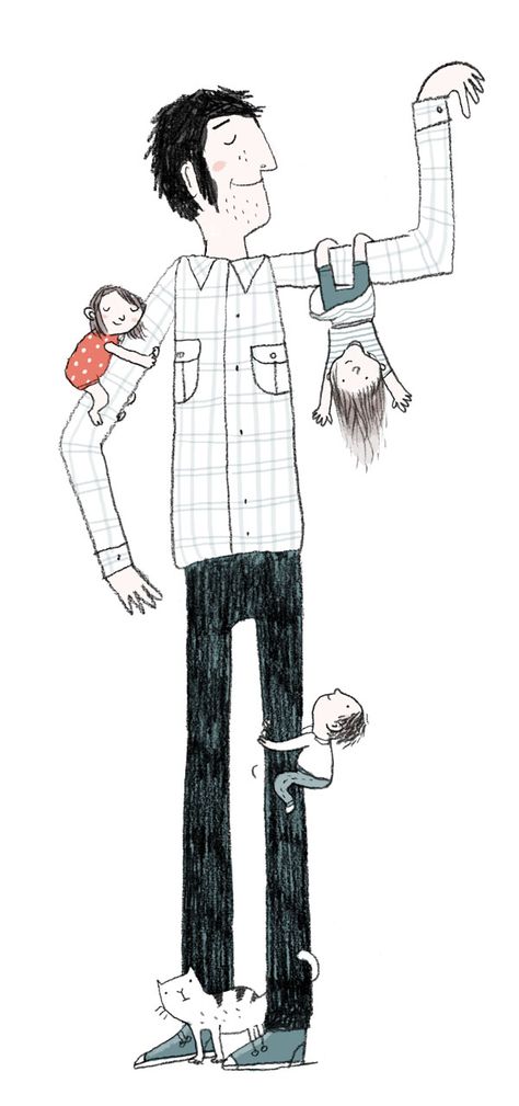 Ina Hattenhauer Family Illustration, Art And Illustration, Illustration Inspiration, Arte Floral, Childrens Illustrations, Children's Book Illustration, A Drawing, Children Illustration, Cute Illustration